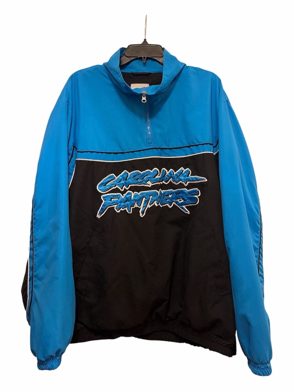 NFL Carolina Panthers Blue & Black Half-Zip Pullover Jacket